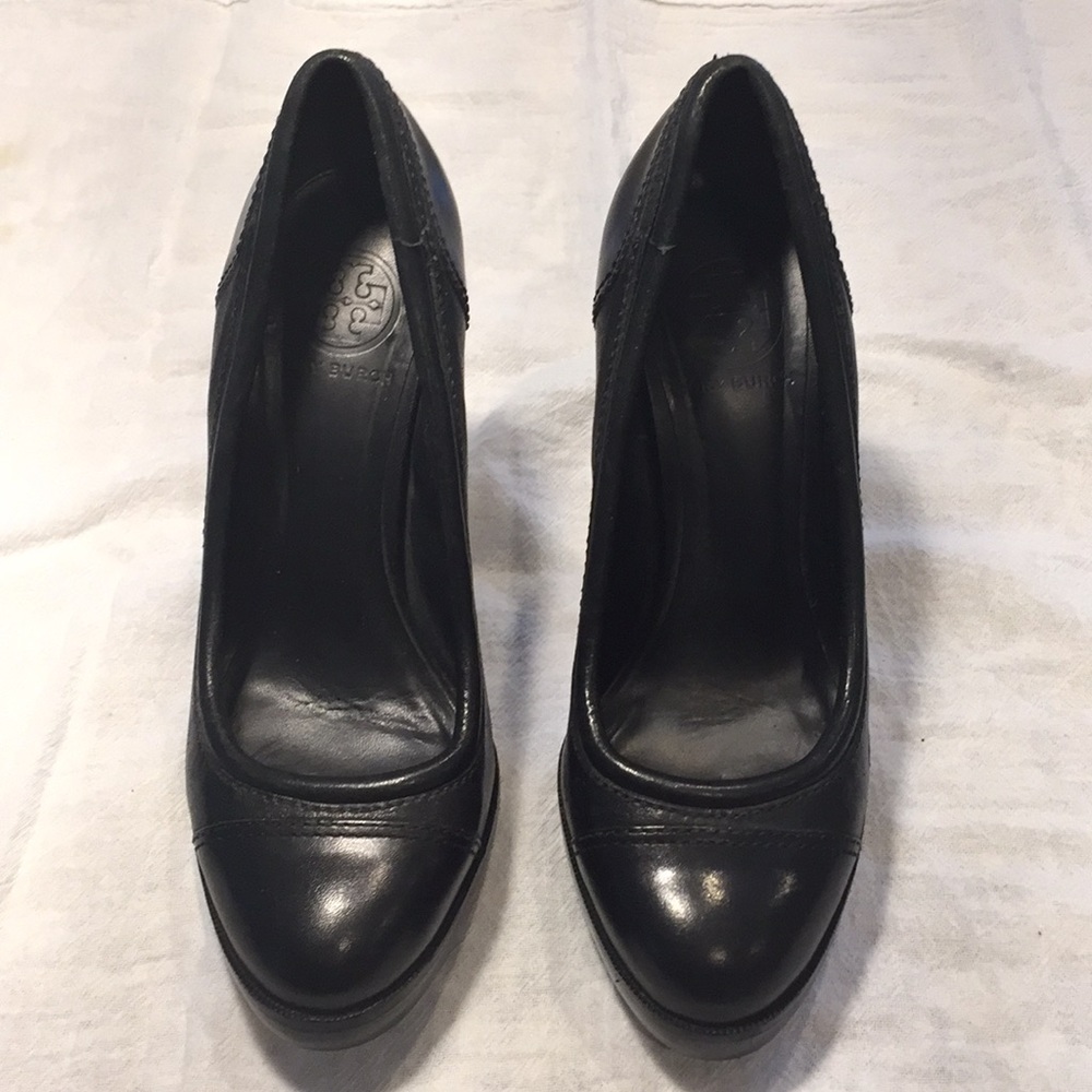 Tory Burch Black Leather Heels